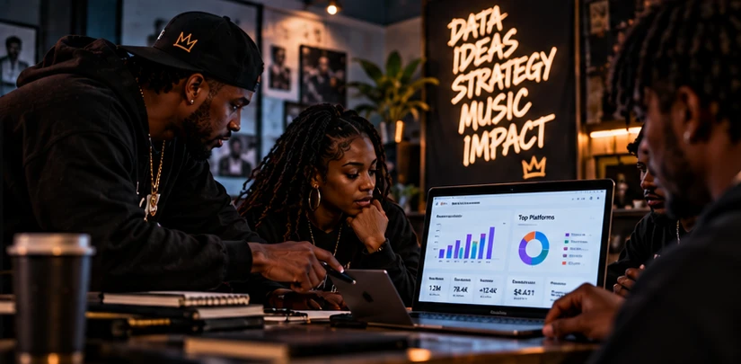 Independent Black creators using analytics and content planning to grow a music and media brand.